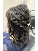 カジュアルパーティヘアセット