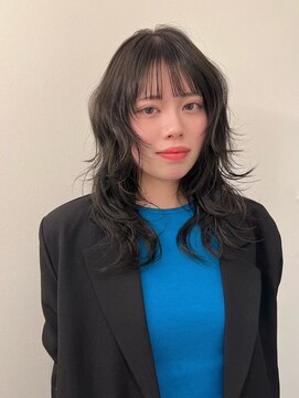 シーン(SCENE) [天神今泉/黒髪カタログ/クラゲヘアー/オリーブグレー]