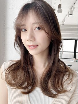 レア 表参道(L'ea) 髪クラゲヘアーオリーブグレー 小顔ココアベージュ