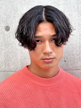 エルマーク 梅田(L-MARK) センターパート/波巻きパーマ/スパイラルパーマ/men's