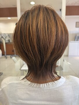 アール 滝ノ水店(#arl) 30代40代50代愛されくびれヘアアプリコットオレンジストレート