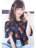 アンジュ ヘアー(Ange hair)&nbsp;アンジュヘアー　流し前髪の耳かけ無造作Style
