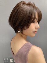 シー バイ ロンド 新宿(Sea by Lond)&nbsp;【佐藤健太郎】大人かわいい丸みショートボブシースルーバング