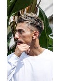 外国人風アッシュハイトーン×フェード×ベリーショート