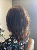 バイオレットアッシュブラウンカラー☆透明感抜群カラー