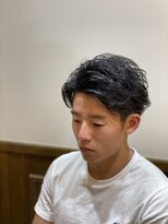 ヒロギンザバーバーショップ 神楽坂店(HIRO GINZA BARBER SHOP)&nbsp;七三パーマスタイル