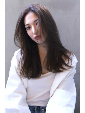 ラエティス(Laetus) 縮毛矯正×ダークグレージュで大人の上品ロング/髪質改善/ミセス