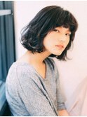 ■無造作パーマ重めボブ/耳かけもM.SLASHたまプラーザ53-8★