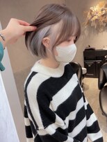 インナーカラー/イヤリングカラー/ミルクティー/ケアブリーチ/