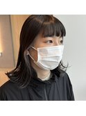 簡単スタイリング外ハネボブ20代30代イヤリングシルバーカラー