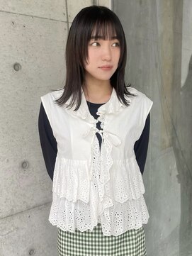 ローウェ 愛知豊橋(Louwe) 髪質改善トリートメント透明感ベージュカラーボブヘアセット豊橋