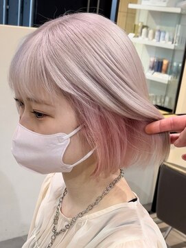 ベレーザ 渋谷(BELEZA) 4342ニュアンスカラーインナーベビーピンクミルクティーアッシュ