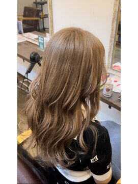 リドルヘアー 石井町店(Riddle HAIR) ミルクティーベージュダブルカラーインナーカラーブリーチ