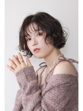 シスタ(SISTA) ミニボブパーマ大人ボブ/ピンクブラウン【自由が丘】