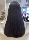 セミロング髪質改善シルクストレート