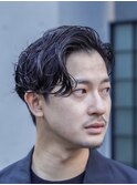 原宿ラルフカールスパイラルパーマオールバック30代大人色気ヘア