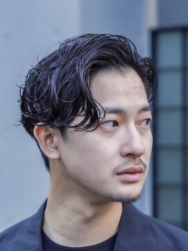 レタッチバイフィフス(RETOUCH by fifth) 原宿ラルフカールスパイラルパーマオールバック30代大人色気ヘア