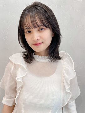 アグノス 青山(Agnos) 小顔 似合わせカット メルティーカラー ウェーブミディアム