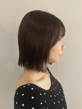 パラゴ(PARAGO.) 切りっぱなし×韓国風ブラウンカラー