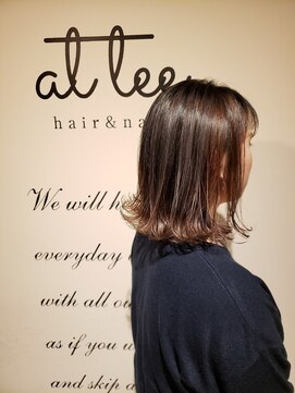 アットティー 金沢文庫(at tee...) バレイヤージュ×切りっぱなしボブ(金沢文庫/金沢八景)