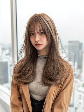 ダル 渋谷/表参道(DAL.) バタフライレイヤーロングレイヤーハイトーングレージュブリーチ