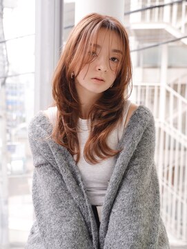 エムスラッシュ 本牧(M.SLASH) エアウェーブパーマ/シャギー/アプリコットオレンジ/本牧