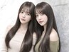 【艶縮毛矯正】カット+縮毛矯正+ハホニコ5stepTR(池袋/池袋/池袋髪質改善)