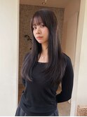 上品韓国ヘア◆ショコラグレージュ顔周り前髪カットヘアアレンジ