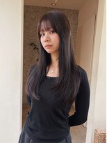 トップヘアー スパアンドリラクゼーション 安城(spa&relaxation) 上品韓国ヘア◆ショコラグレージュ顔周り前髪カットヘアアレンジ
