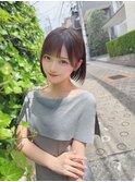 首元スッキリ小顔効果抜群わたるマジックのミニボブアイドル前髪