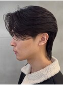 センターパートウルフショートネープ襟足あり