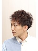 ショートツーブロックツイストスパイラルパーマ刈り上げバーバー
