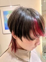 ラルーナアレックス 明石店(la luna alex)&nbsp;【個性が光る】メンズウルフ×インナーカラーで作る遊び心