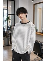 MEN's Baguz MEN'Sカット/ MEN'Sパーマ/ MEN'Sカラー 無造作スパイラルパーマ韓国風マッシュ束感メンズ