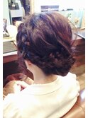 編み込み サイド アップ アレンジスタイル