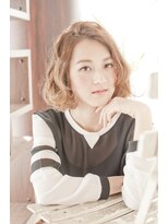 ディフィーノ 青山(DIFINO)&nbsp;外国人風☆ほつれウェーブ☆かきあげバング☆ヌーディーカラー