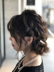 【結婚式ヘアセット】【三つ編み】【ヘアアレンジ】