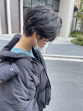 サク(Sac.) Sac.栃木優佑　大人可愛いショートボブ×暗髪透明感カラー