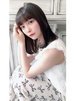 アンジュ ヘアー(Ange hair) 暗髪　ロブヘア