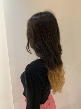 キッカ(kicca) 【kicca】抜きっぱなし毛先ブリーチカラー
