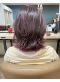 くすみピンク外ハネボブ
