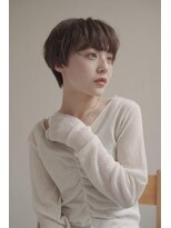 ムク 甲府(muku.)&nbsp;ミディアムヘア/斜めバング/グレージュカラー/甲府駅