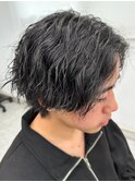 波巻きパーマメンズパーマメンズヘアツーブロックツイストパーマ