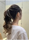 ポニーテール♪サイド編み込み