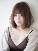Say.レイヤーボブグレーベージュひし形シルエット韓国ボブ表参道