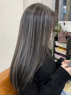 エトラ 渋谷店(etora) 小顔 ネビージュアッシュグレージュハイライトカラー◎