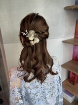 【ハーフアップ】結婚式/ヘアセット/銀座/有楽町/アレンジ