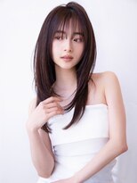 ドットハリス(.Hallis)&nbsp;韓国風大人レイヤーカット/2wayバング/シアーブラウン