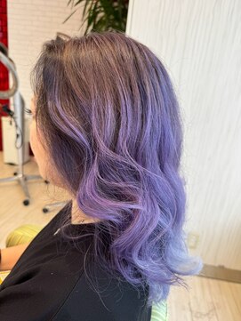 ビス リアン 川口店(Vis lien) 20代30代40代ダブルカラーブリーチ耳掛けシースルーバンク