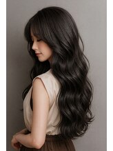 ヌードルバイコア(noodle by CoRe.gn)&nbsp;ダークブラウンの艶ロングウェーブ